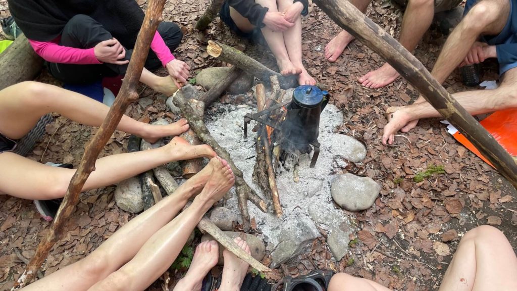 8 shields camp feuille racine