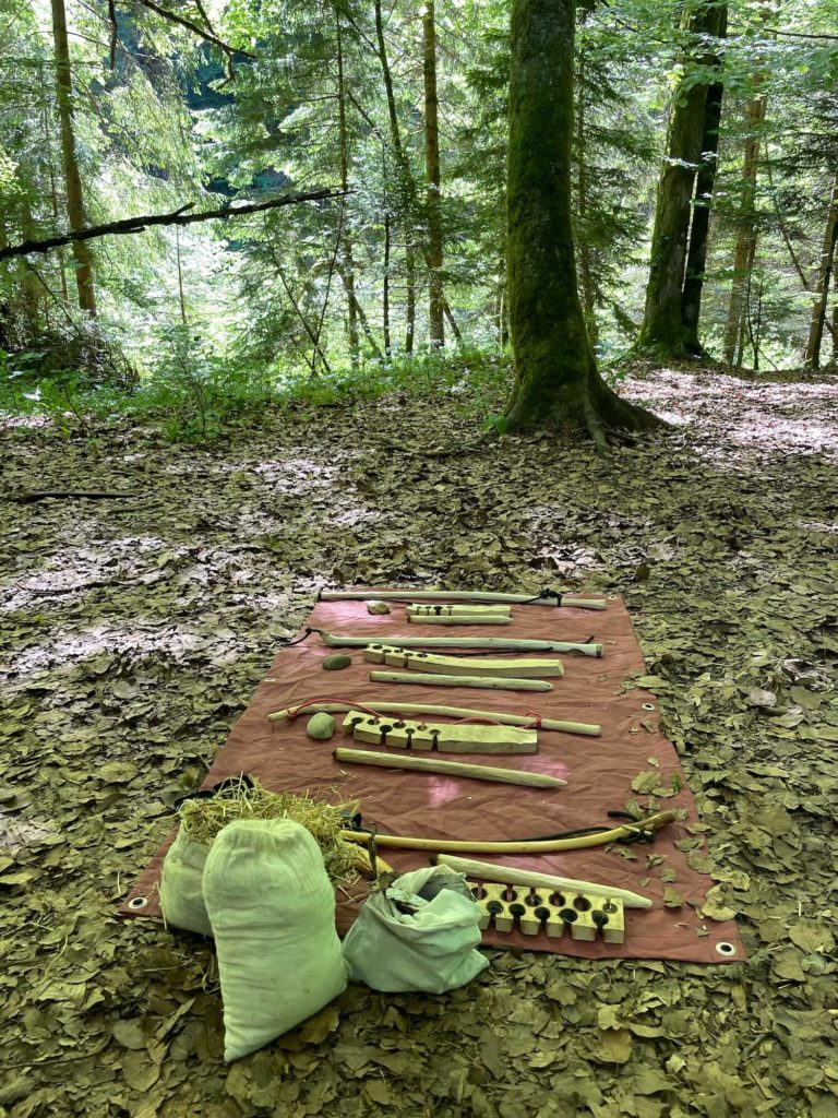 8 shields camp feuille racine kit feu