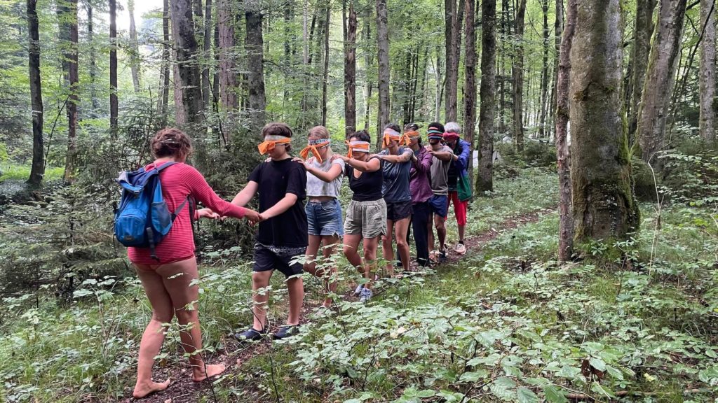 Feuille racine sortie famille nature aveugle groupe